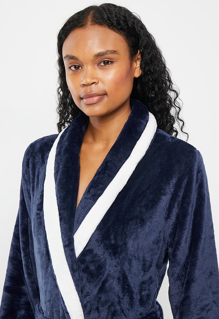 dailyfriday - Stripe collar gown - navy