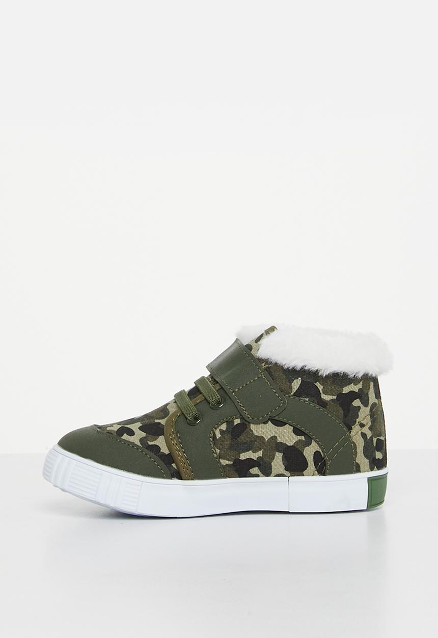 Pierre Cardin - Koala camo print hi-top - green camouflage