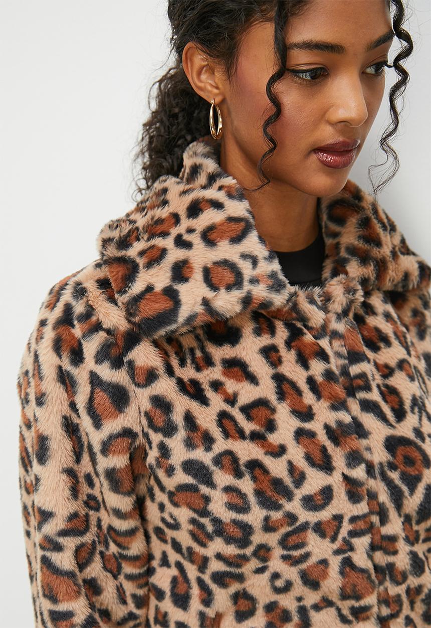 Blake - Faux fur jacket - animal print