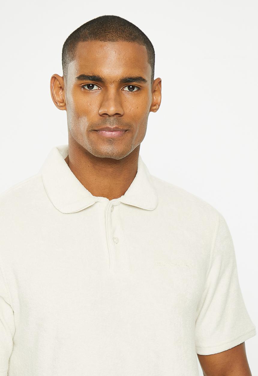 Ben Sherman - Ben terry self stripe polo - ivory