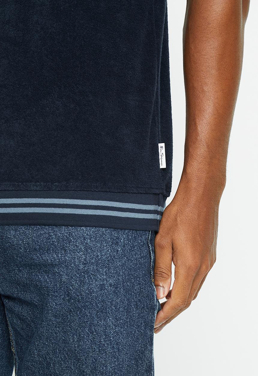 Ben Sherman - Ben terry self stripe polo - dark navy