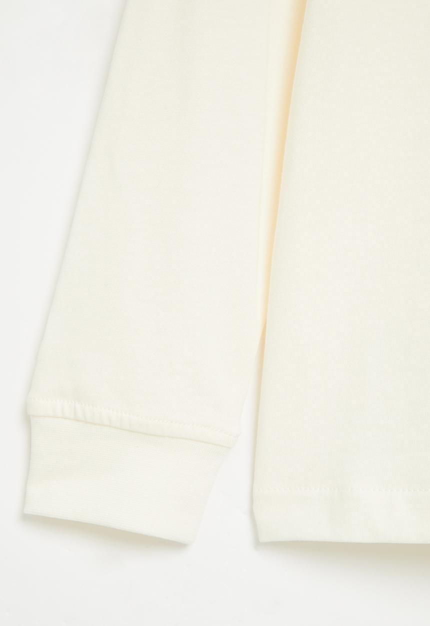 POLO - Boys corey crested long sleeve tee - milk