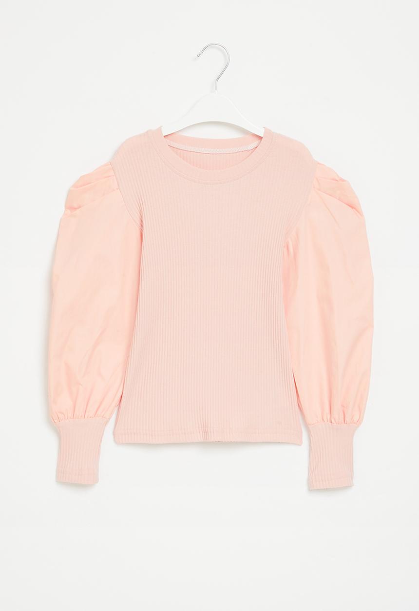 Pop Candy - Girls puff sleeve top - pink