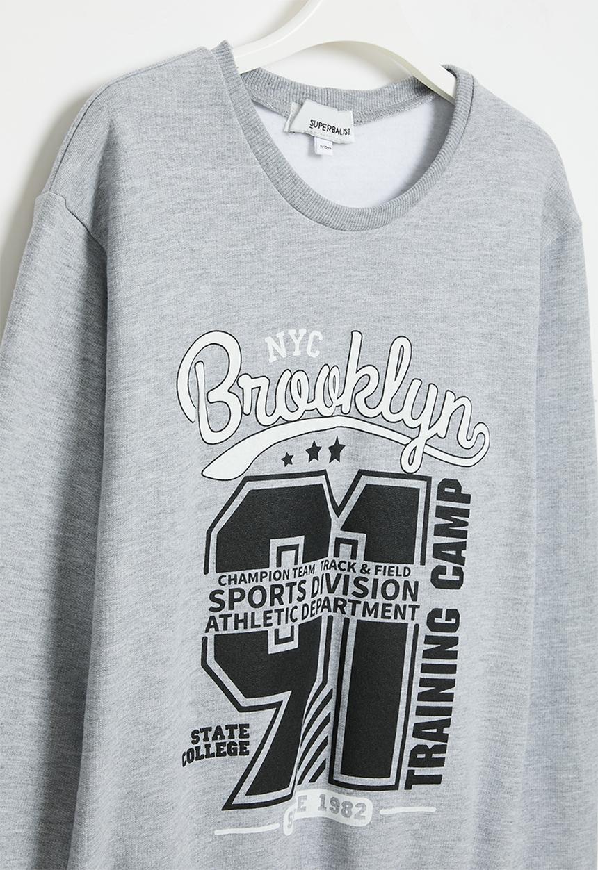 Superbalist - Boys graphic sweat top - grey melange