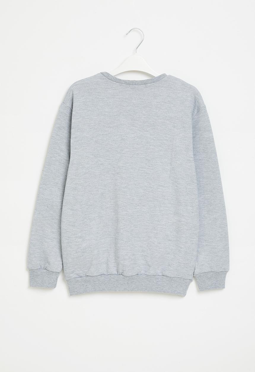 Superbalist - Boys graphic sweat top - grey melange