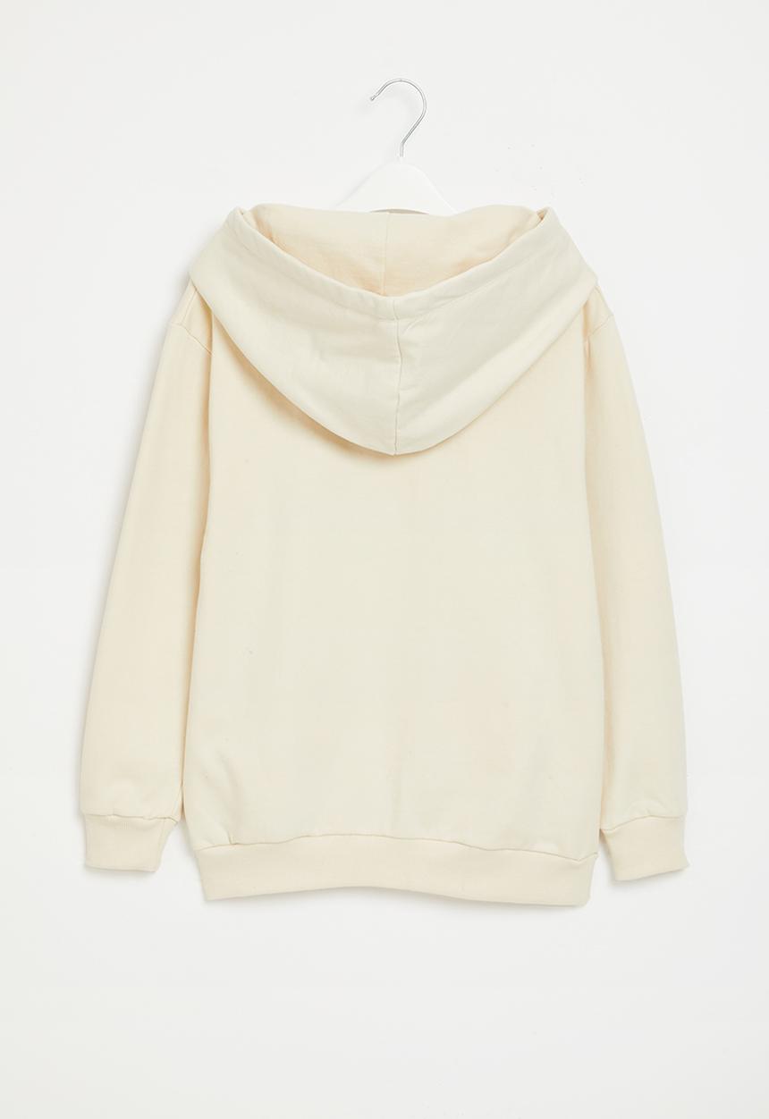 Superbalist - Boys oversized graphic hoodie - ecru