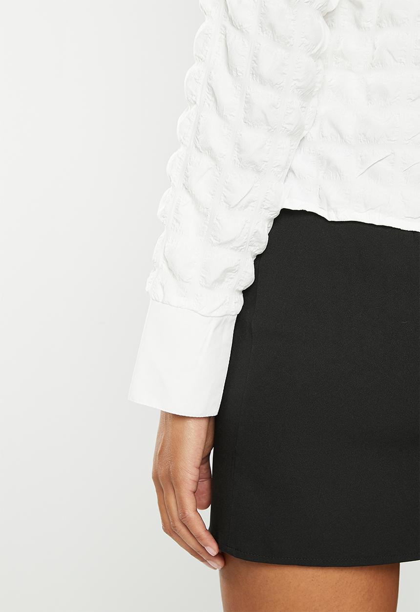 Daisy Street - Bubble cotton shirt - white