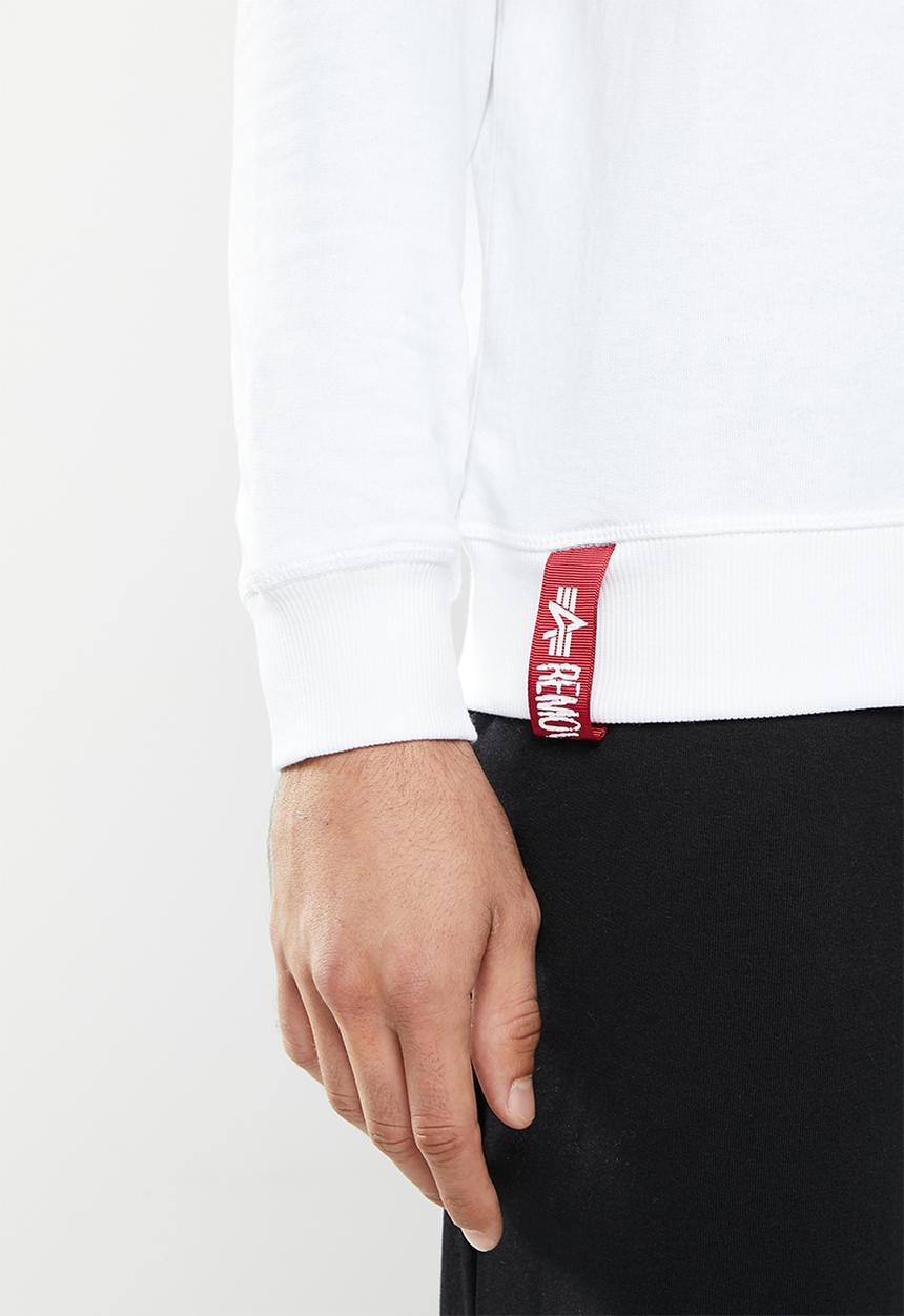 Alpha Industries - Alpha logo crew - white