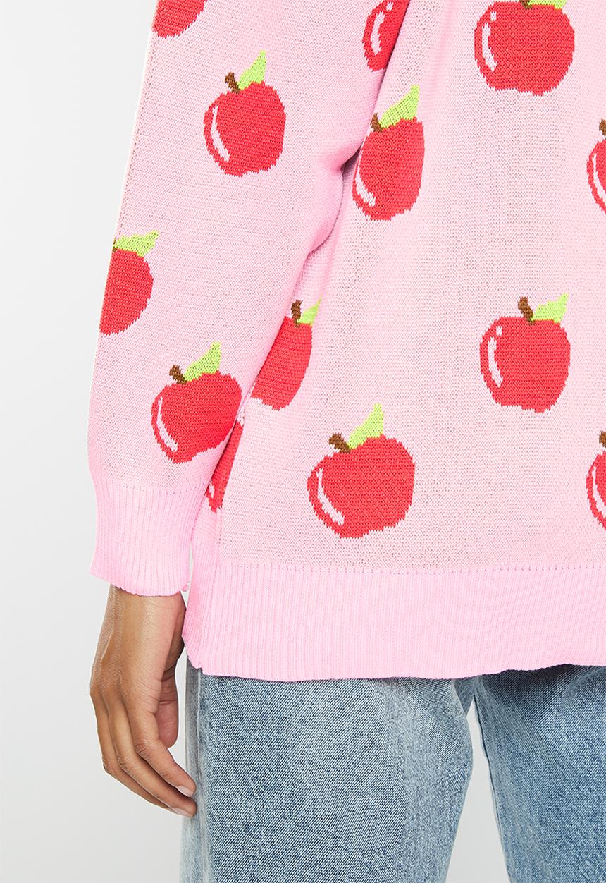 Daisy Street - Apple knitted jumper - pink