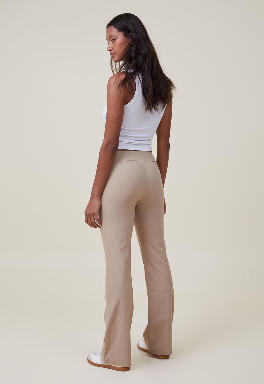 Cotton On - Cameron low rise suiting pant - taupe