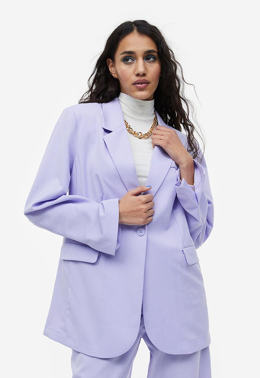 H&M - Single-breasted blazer - light purple