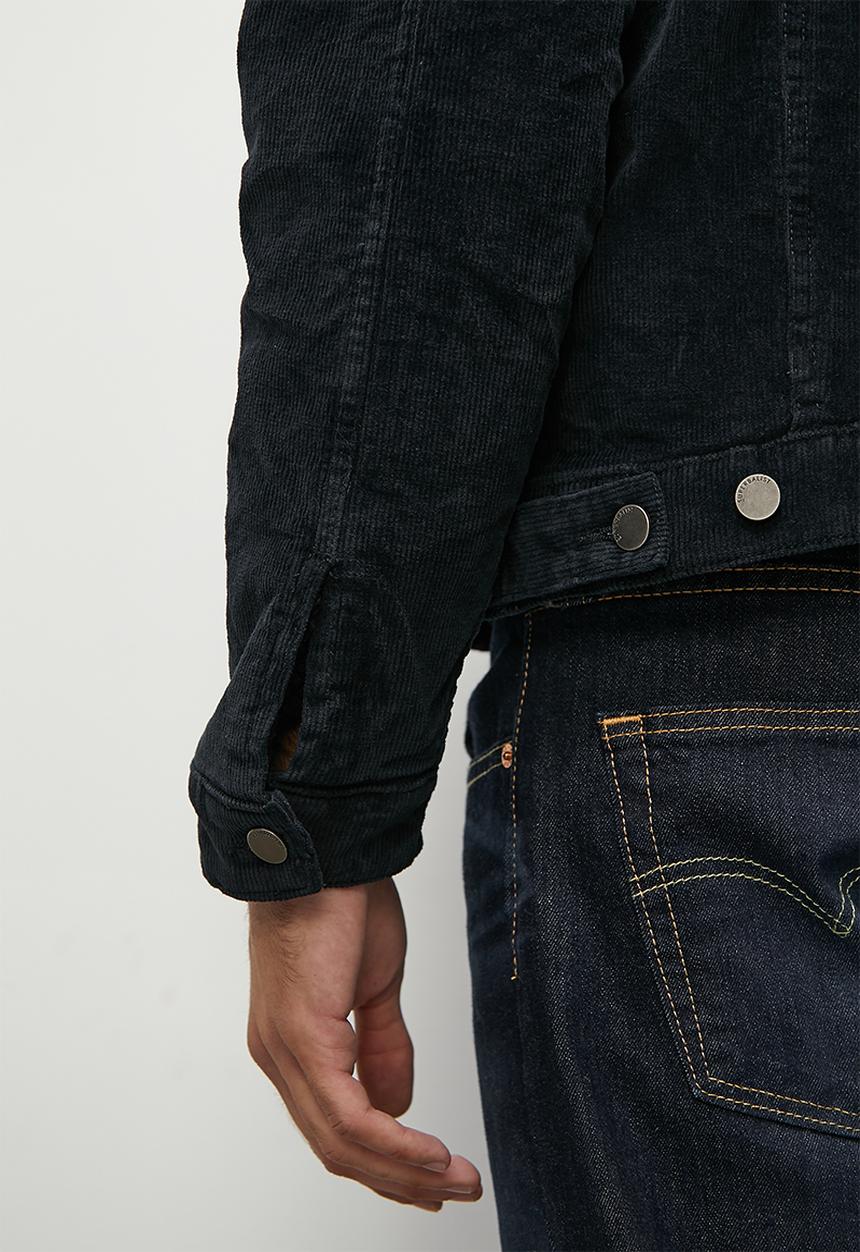 Superbalist - Tibet lined corduroy trucker - black