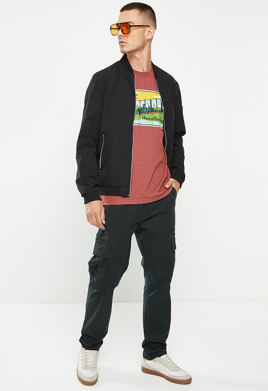 Superdry. - Vintage travel tee - rhubarb marl
