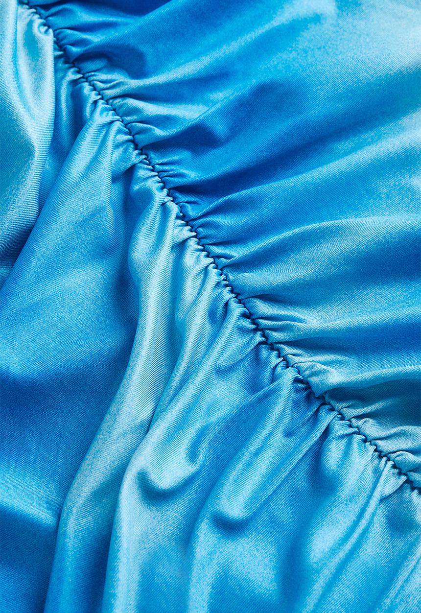 H&M - Gathered dress - turquoise/tie-dye