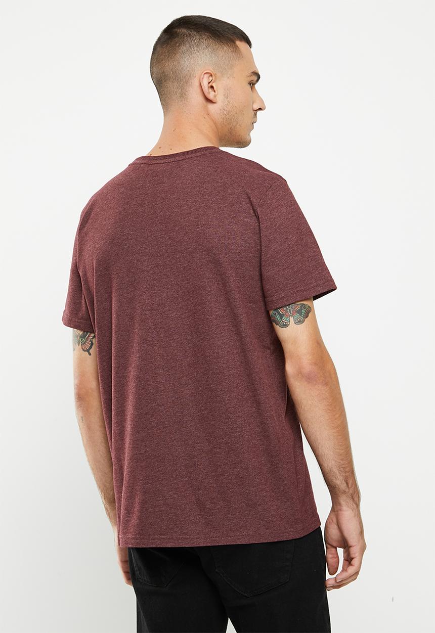 Superdry. - Vintage script style coll tee - port marl