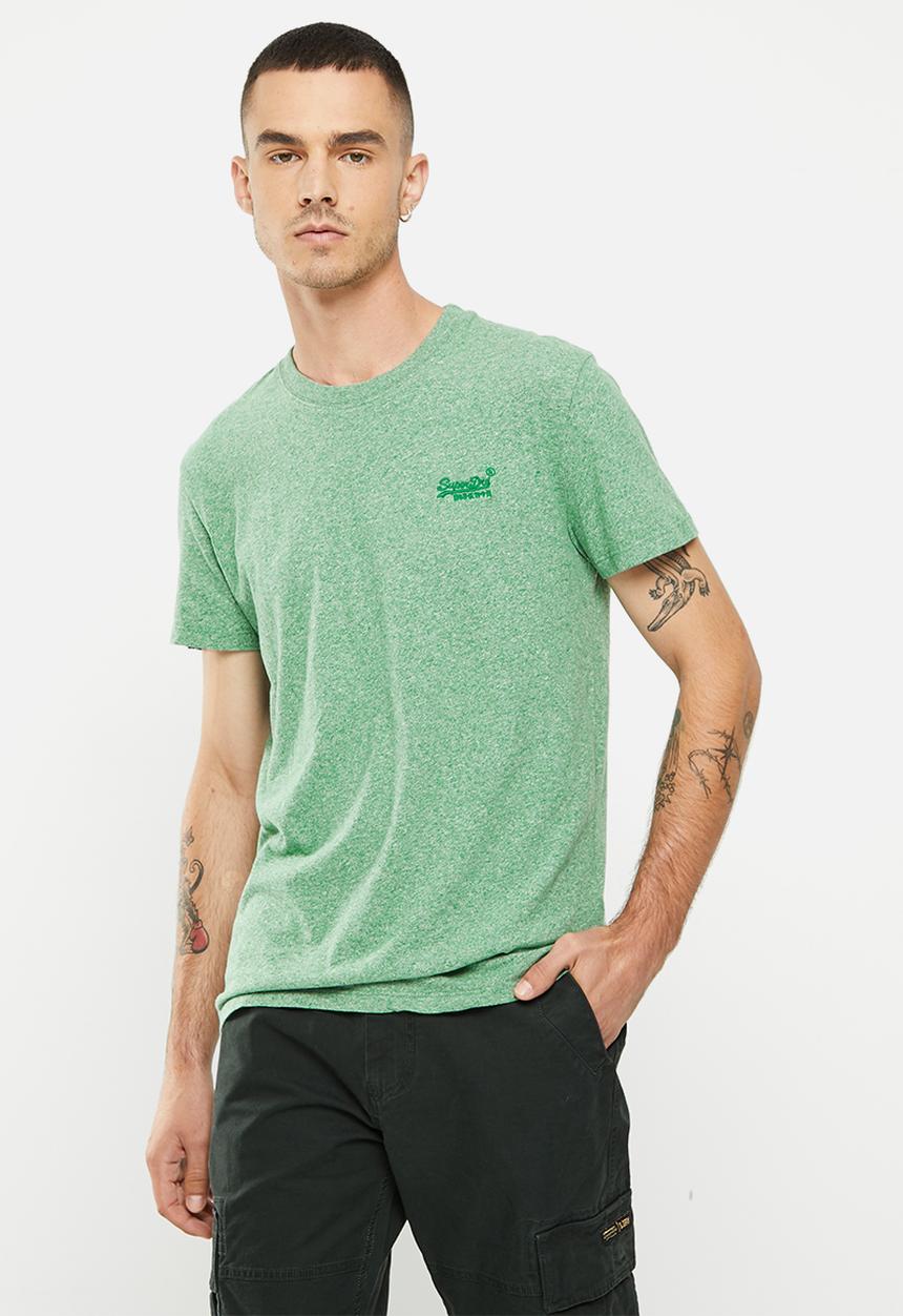 Superdry. - Vintage logo emb tee - bright green grit