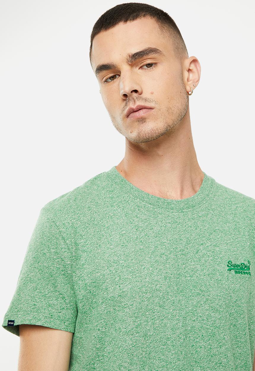 Superdry. - Vintage logo emb tee - bright green grit