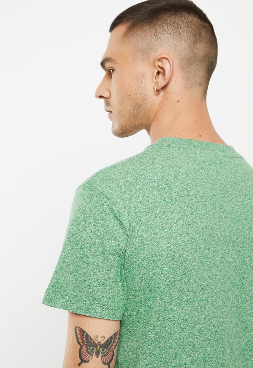 Superdry. - Vintage logo emb tee - bright green grit