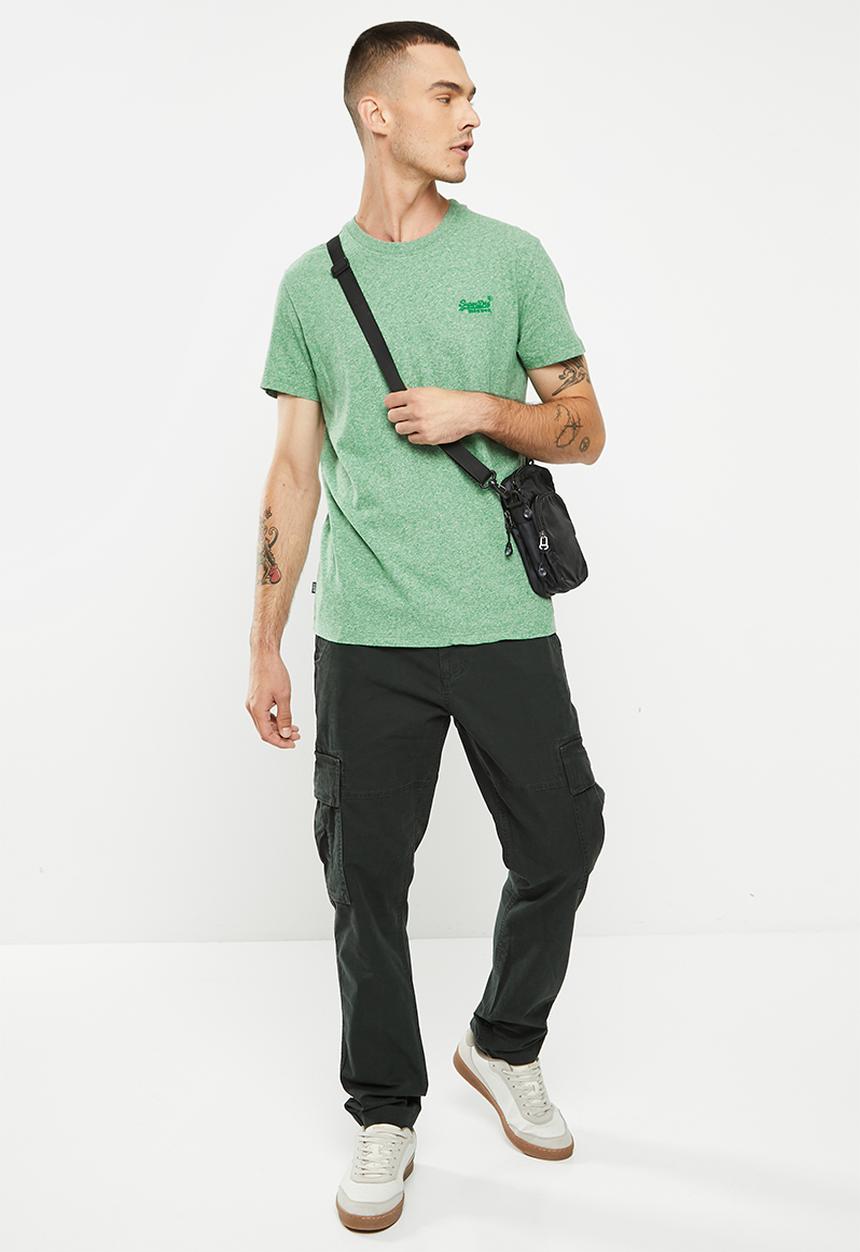 Superdry. - Vintage logo emb tee - bright green grit