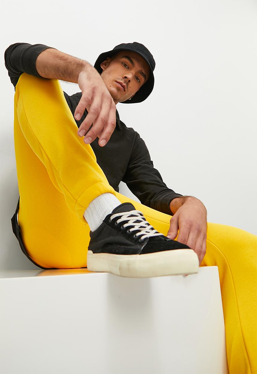 Superbalist - Fashion rubber print sweat pant - yellow