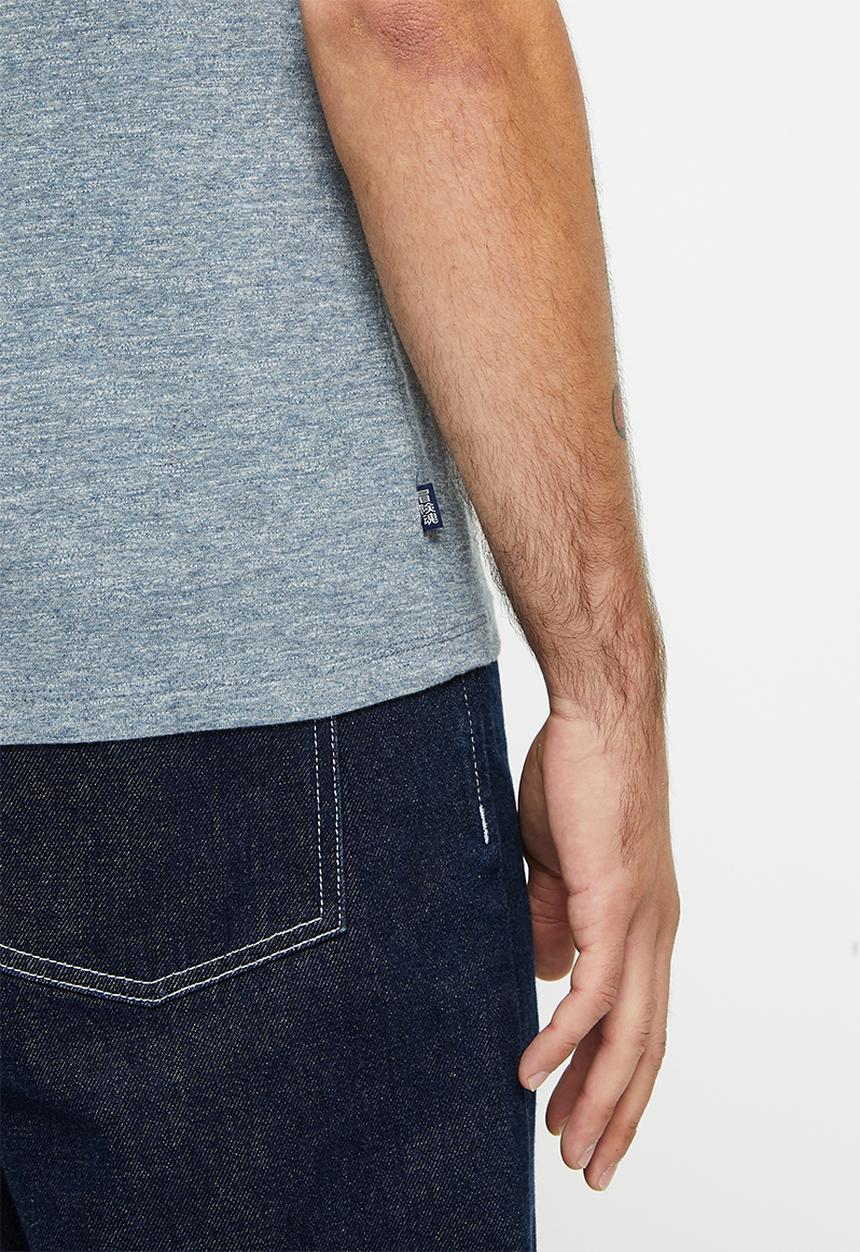 Superdry. - Vintage logo emb tee - creek blue grit grindle
