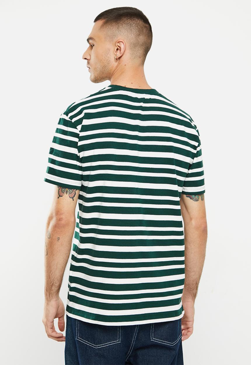 Superdry. - Vintage stripe tee - enamel green & ecru