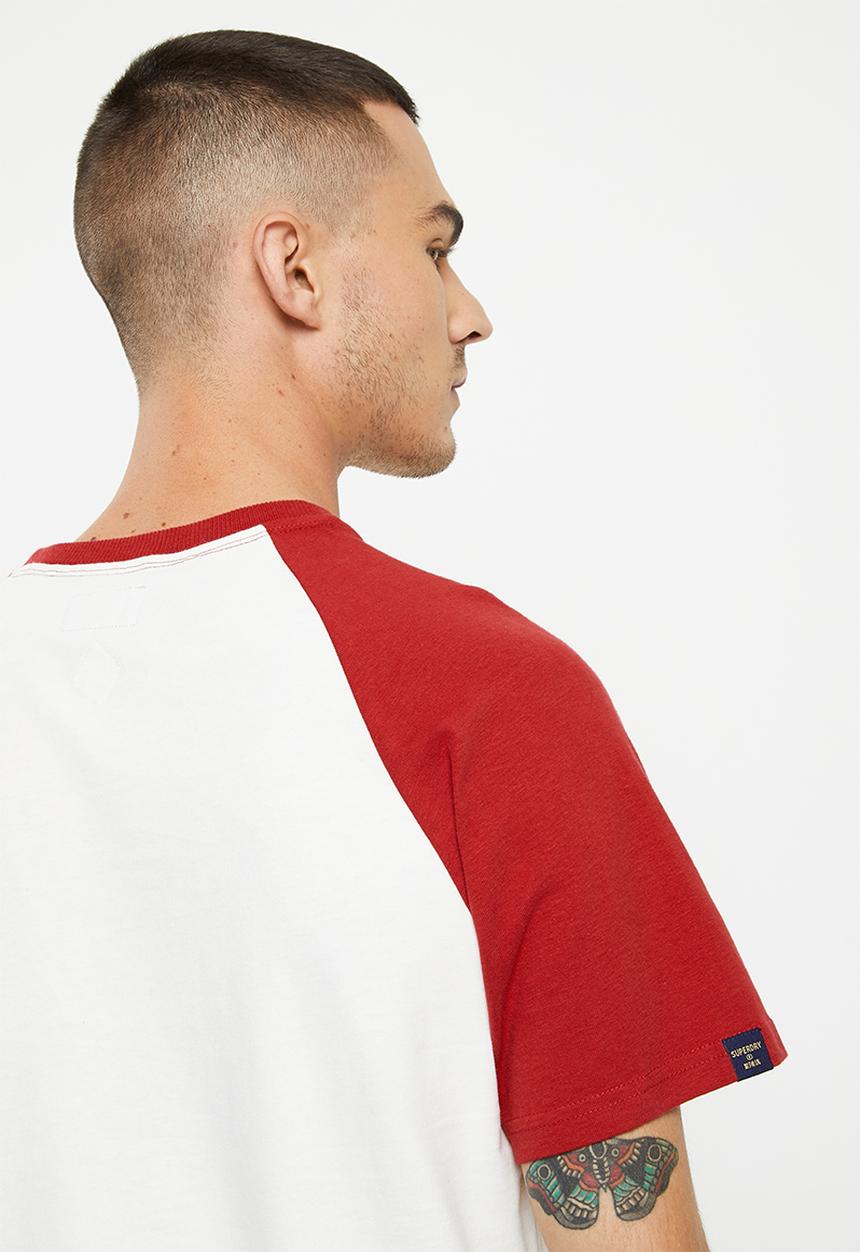 Superdry. - Vintage achilles raglan tee - ecru