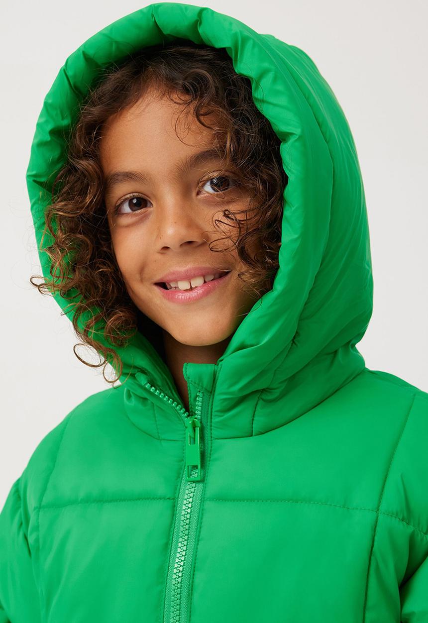 Cotton On - Unisex hooded puffer jacket - green splash