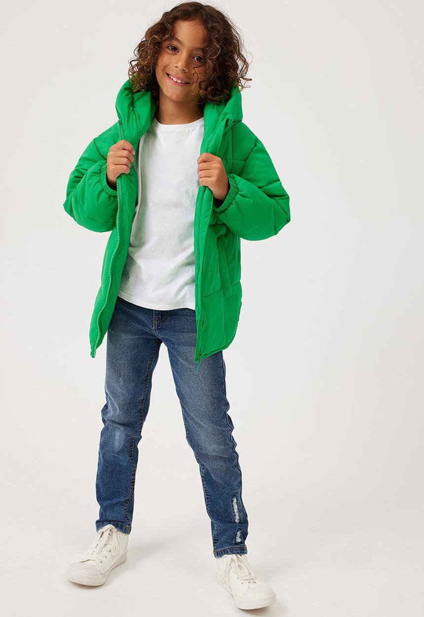 Cotton On - Unisex hooded puffer jacket - green splash