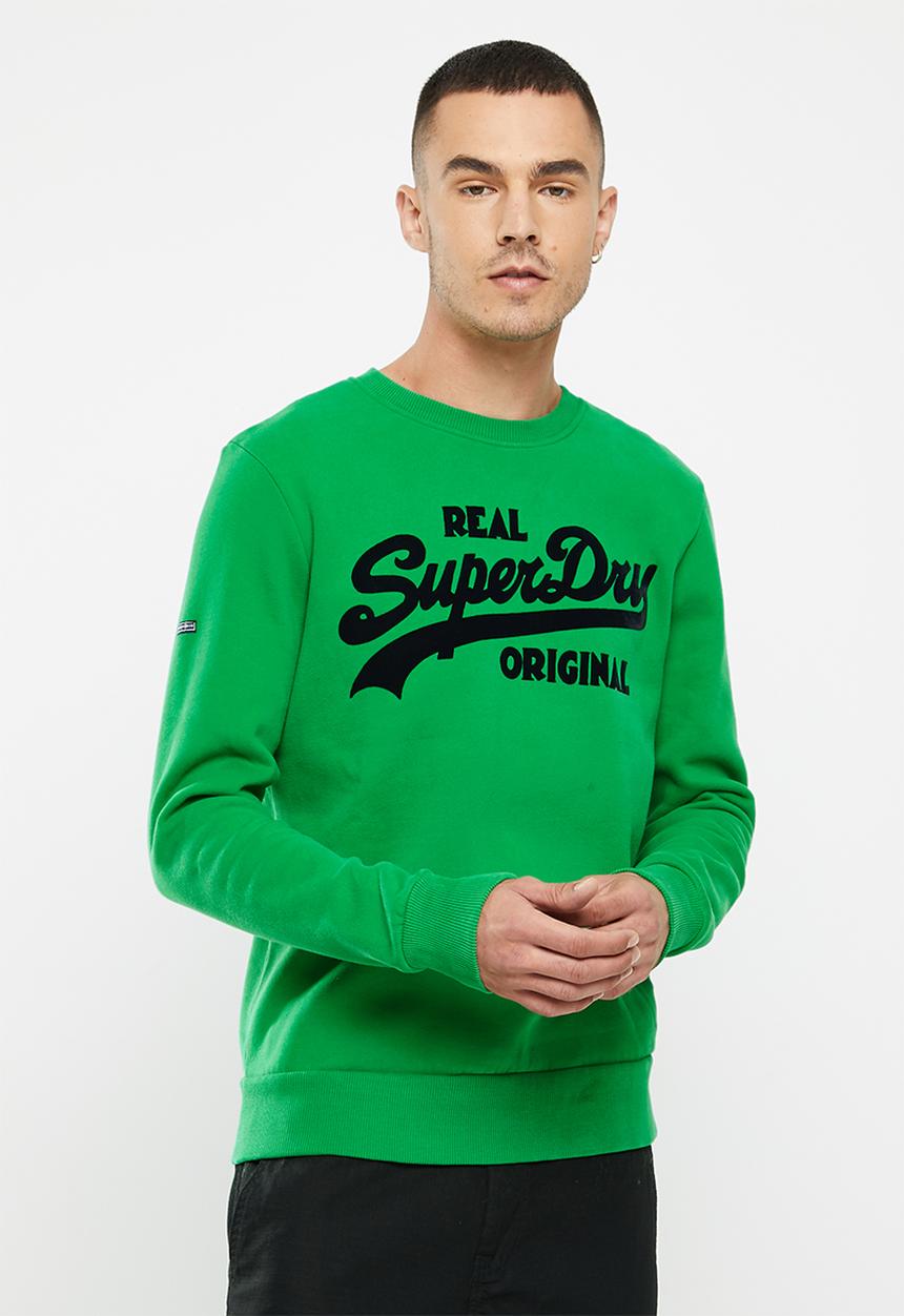 Superdry. - Vintage logo soda pop crew - drop kick green