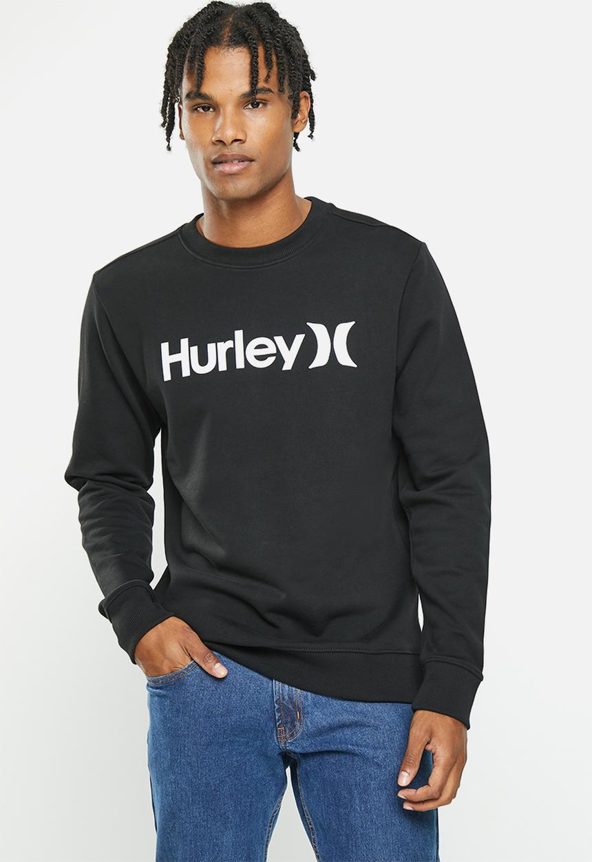 Hurley - One & only crew fleece - black/white