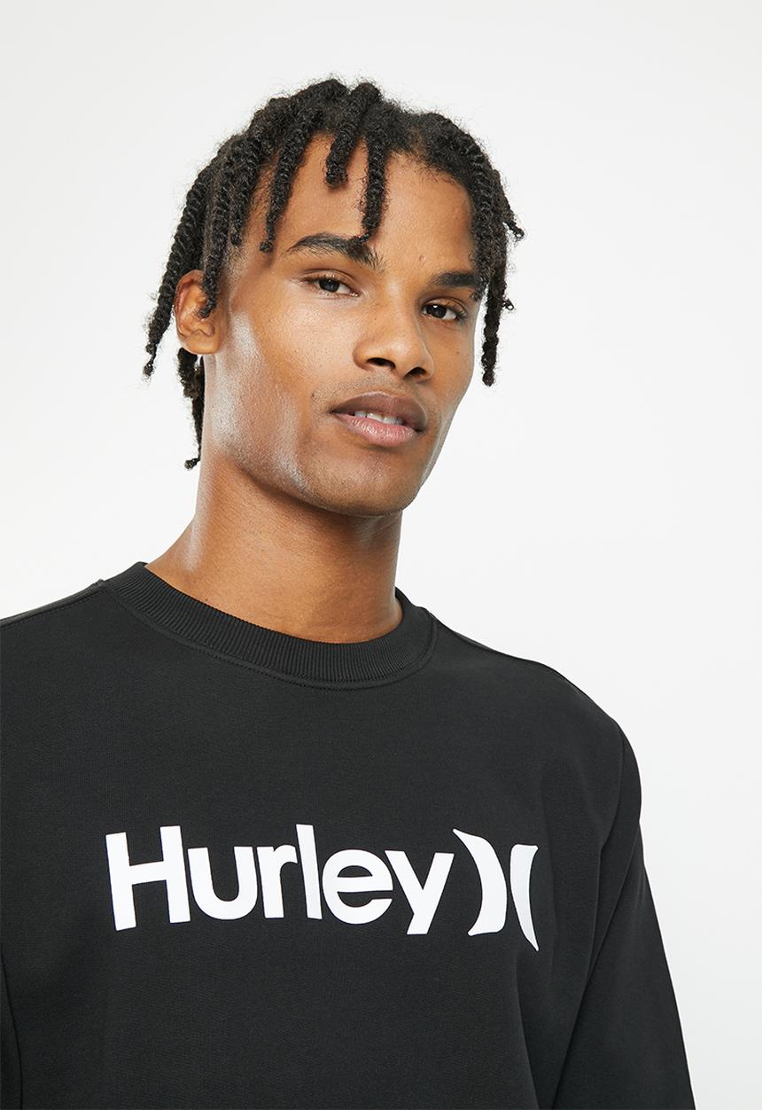 Hurley - One & only crew fleece - black/white
