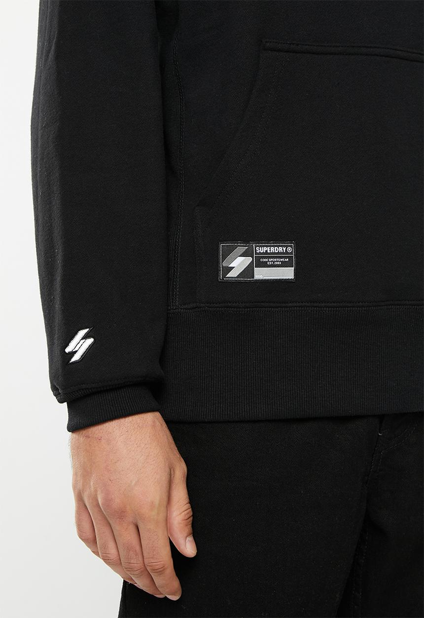 Superdry. - Code micro logo hood - black