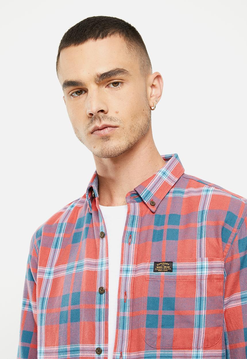 Superdry. - Vintage lumberjack shirt - flint check faded rose