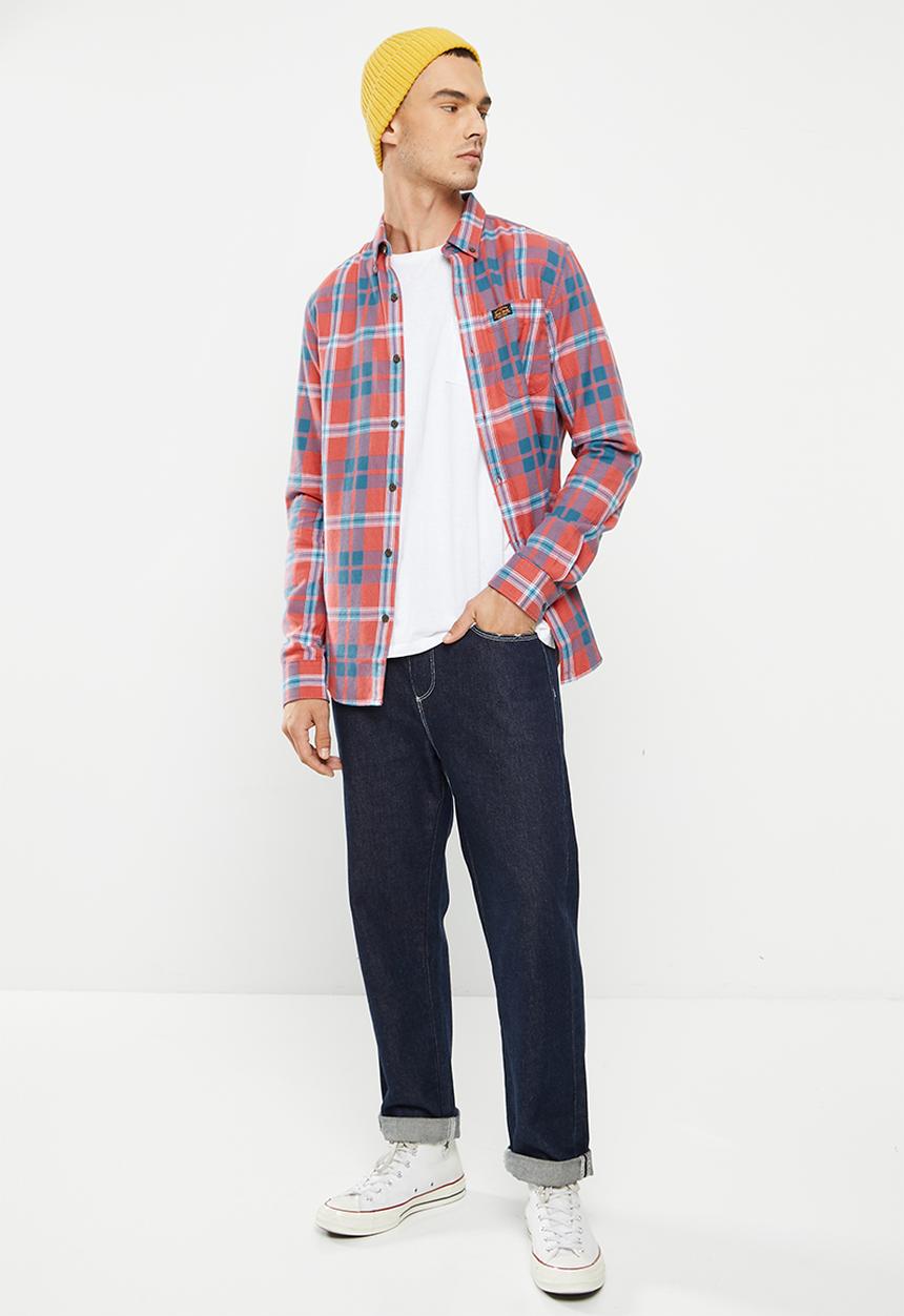 Superdry. - Vintage lumberjack shirt - flint check faded rose