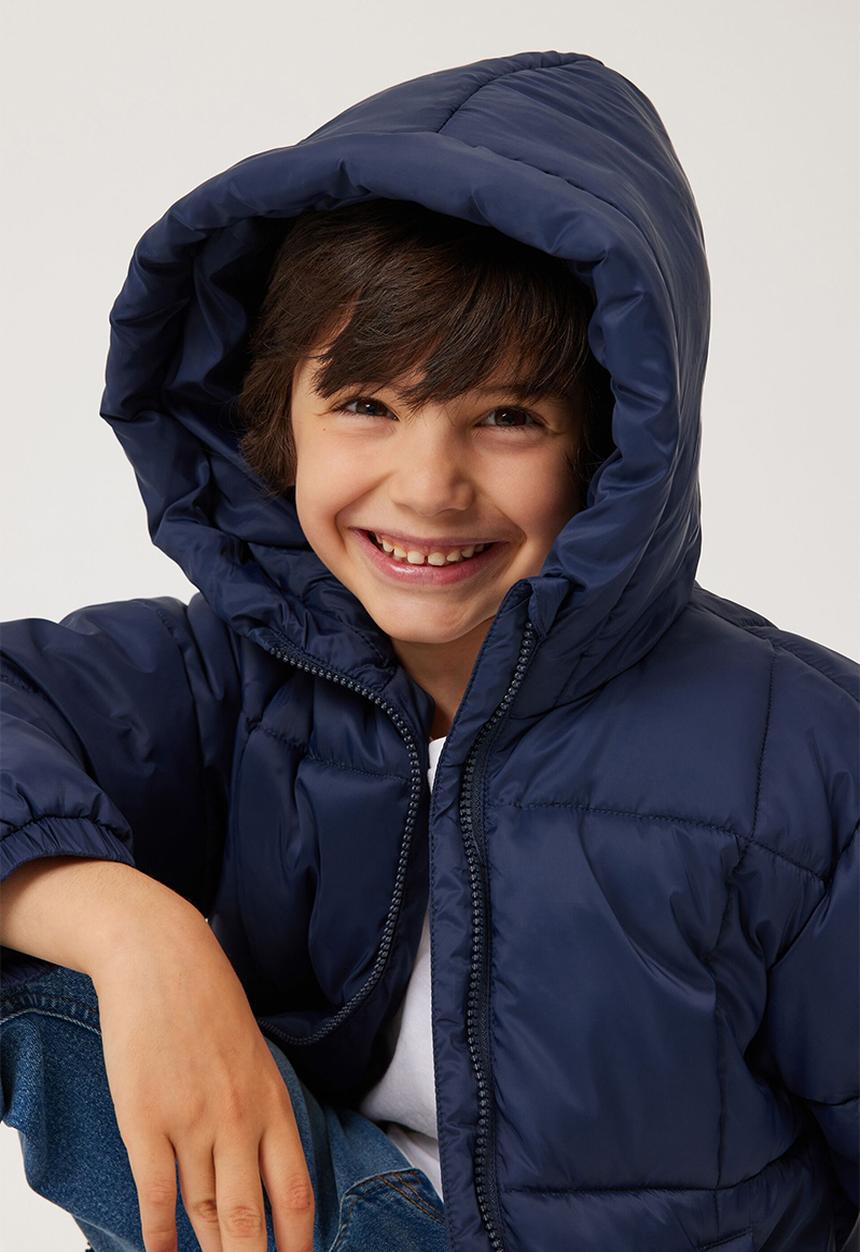 Cotton On - Unisex hooded puffer jacket - navy blazer