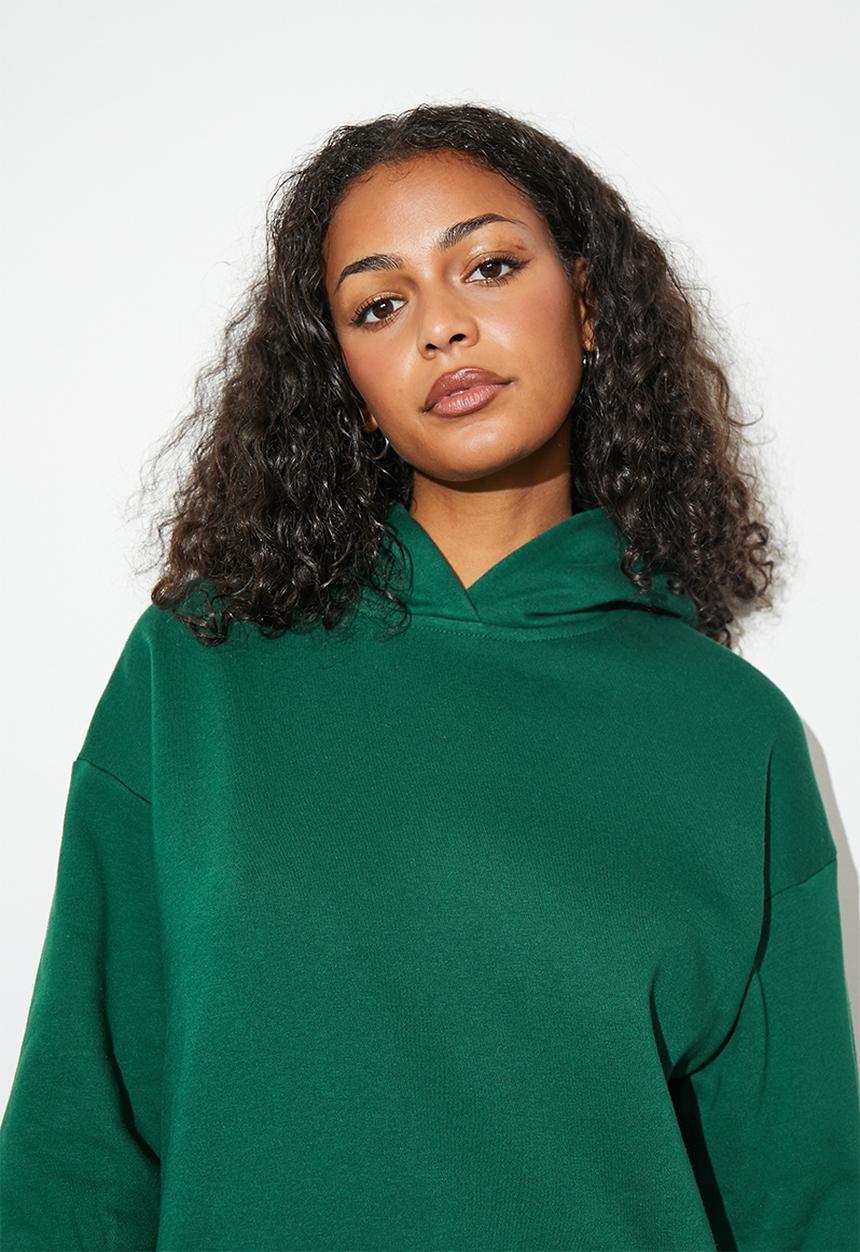 Superbalist - Kangaroo pocket sweat dress - bottle green