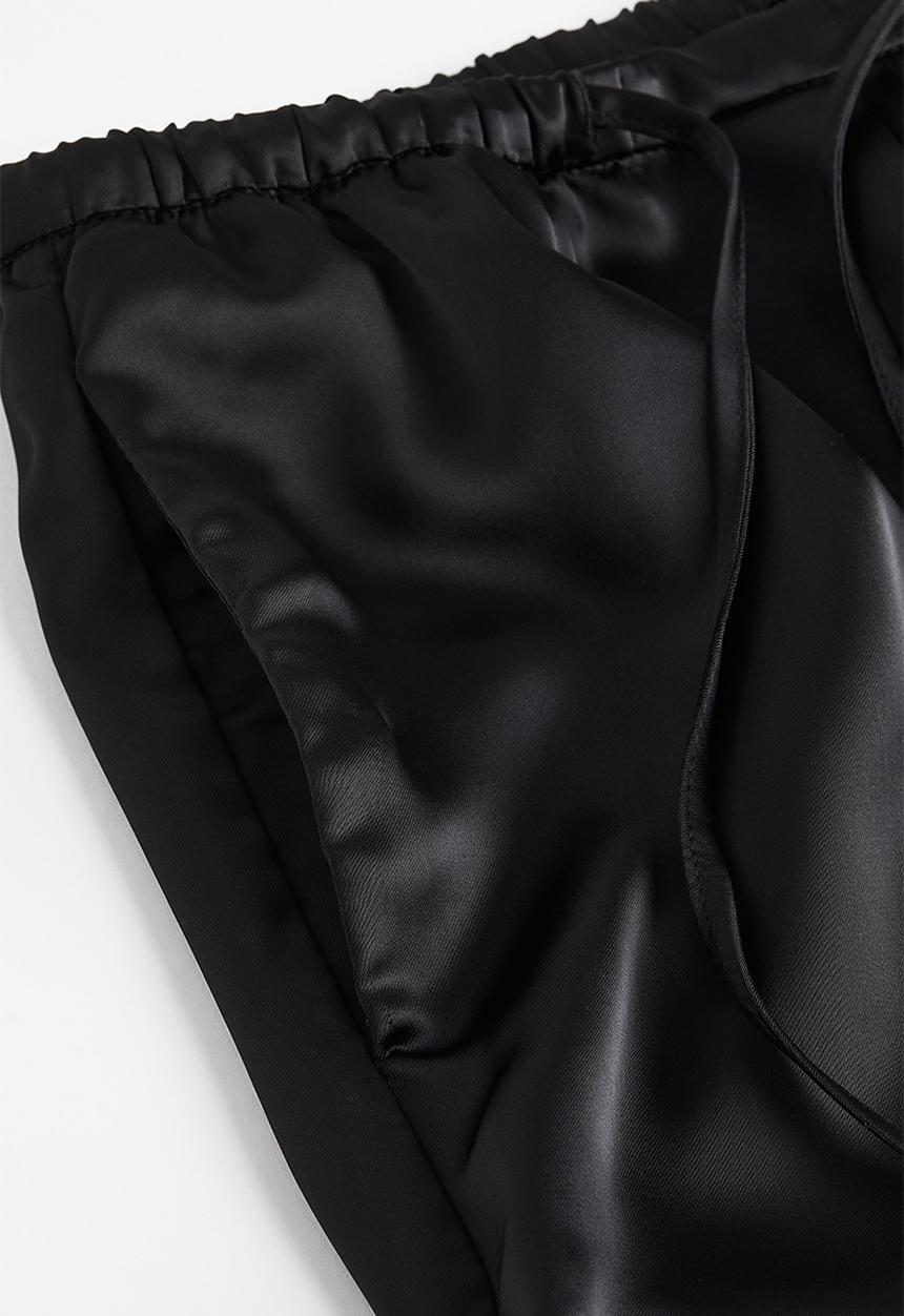H&M - Pull-on satin trousers - black