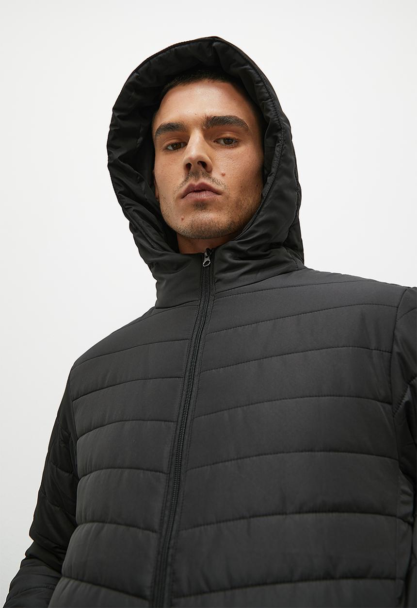 Superbalist - Hobbs lightweight hooded puffer jacket - black