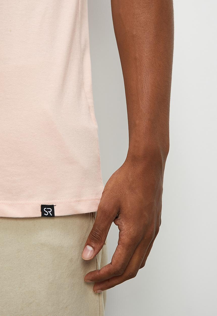 STYLE REPUBLIC - Jovi raw edge v neck tee - dusty pink