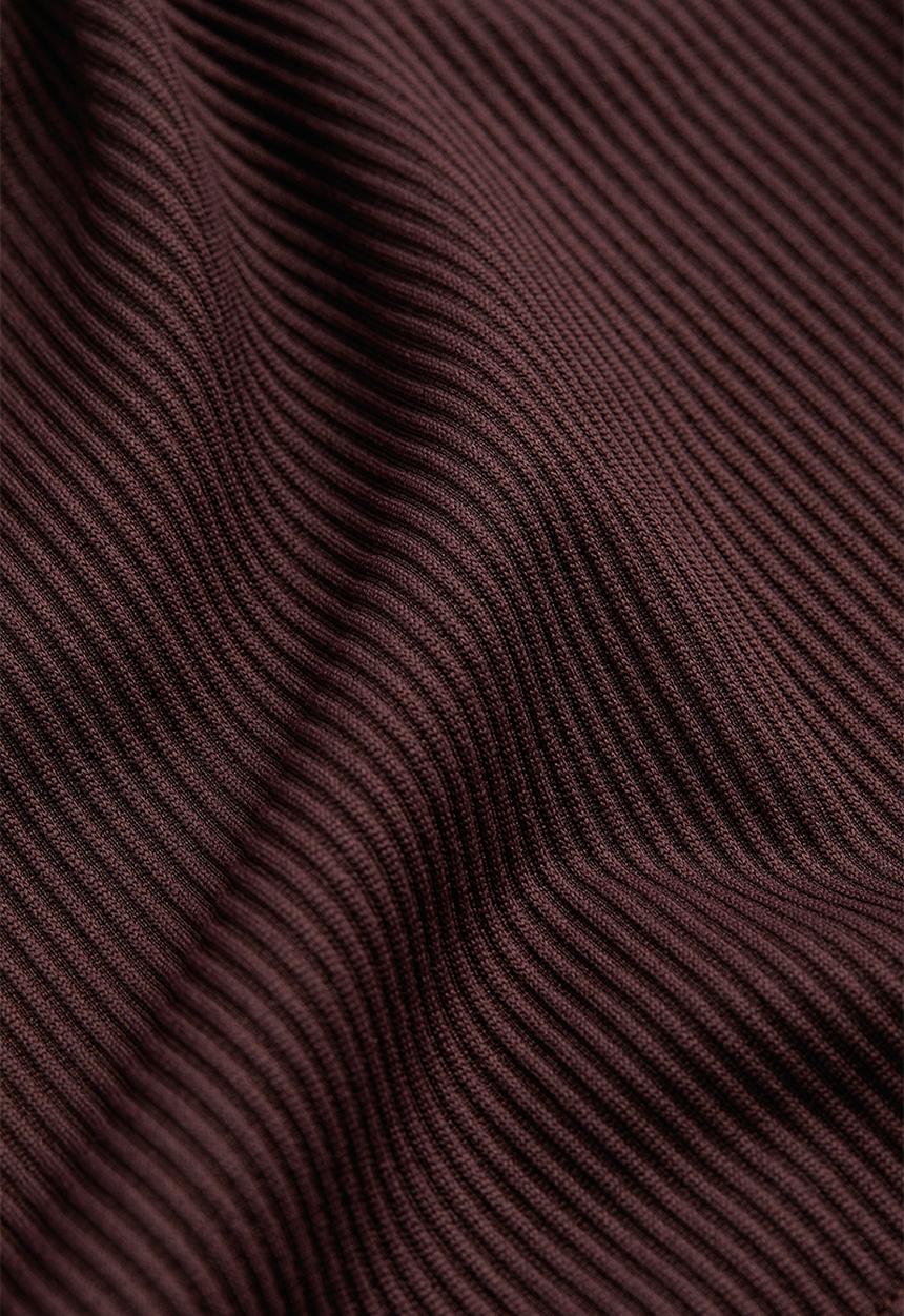 H&M - Ribbed cropped top - dark brown