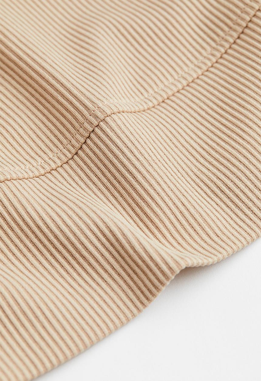 H&M - Ribbed cropped top - beige