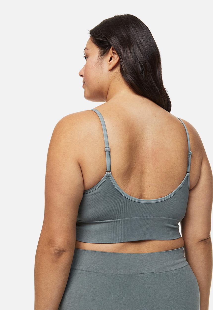 H&M - H&m+ seamless bralette - grey-green