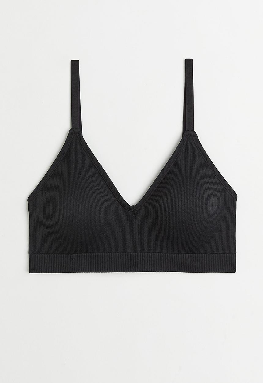 H&M - H&m+ padded bra - black