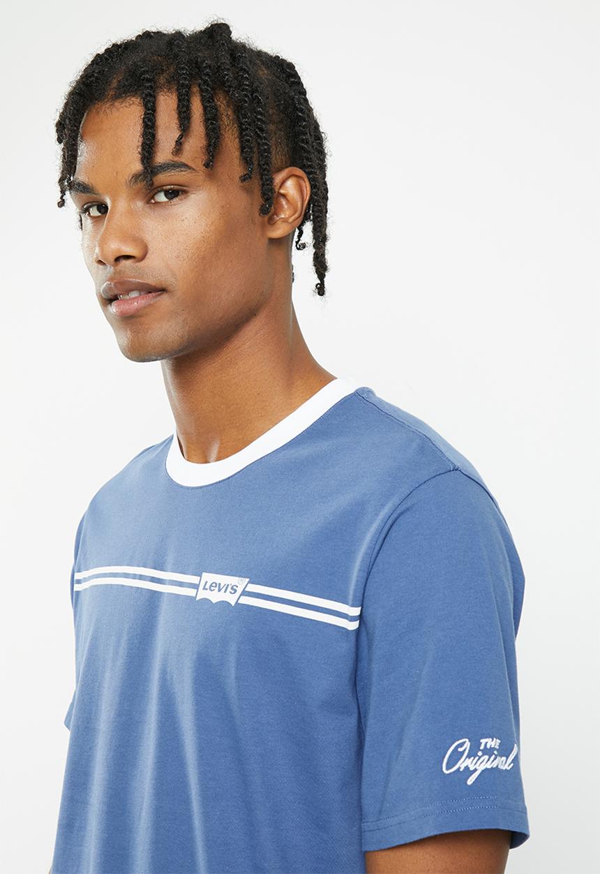 Levi’s® - Short sleeve relaxed fit tee bw stripe - true navy