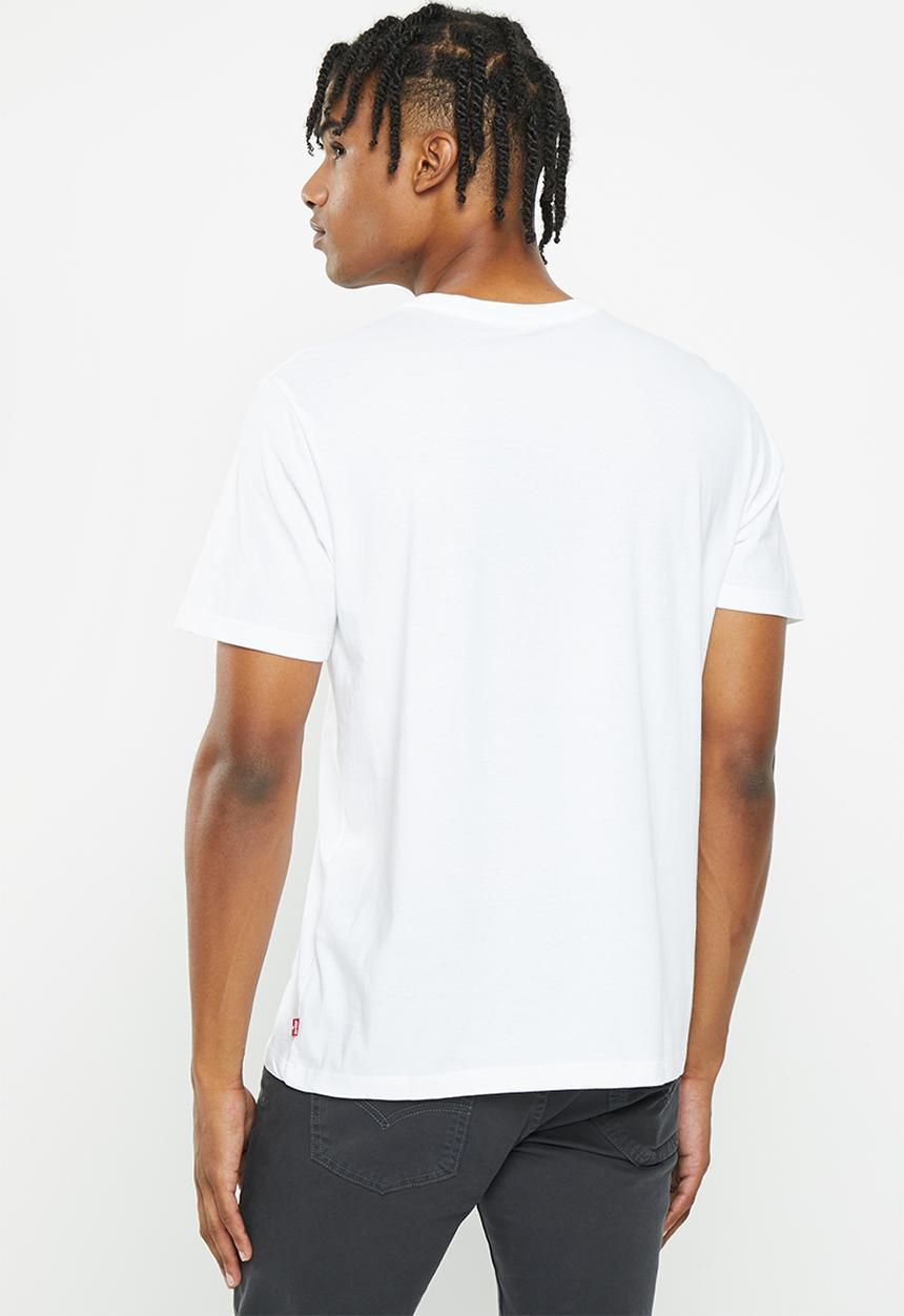 Levi’s® - Graphic crewneck tee chest stripe bw - white