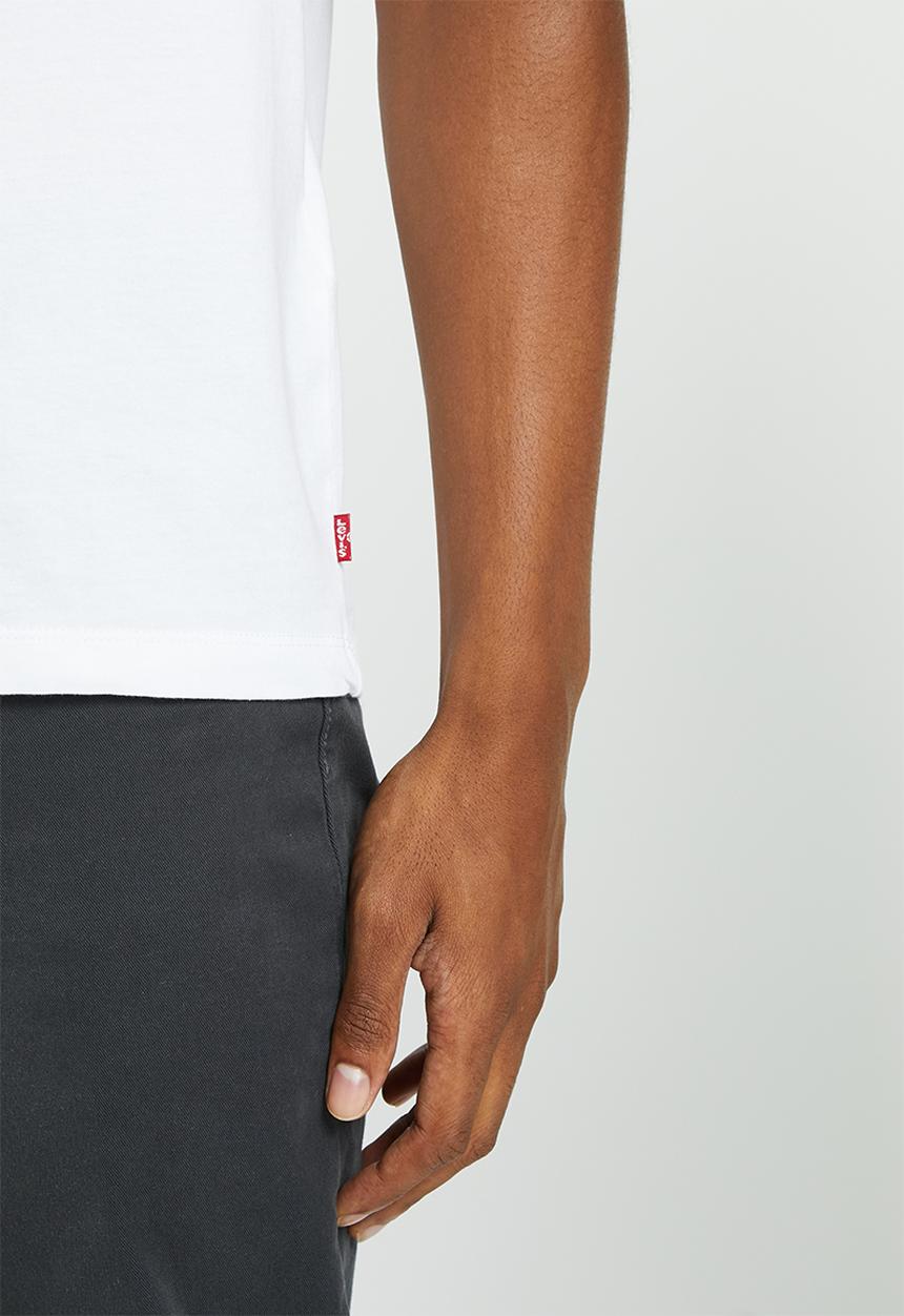 Levi’s® - Graphic crewneck tee chest stripe bw - white