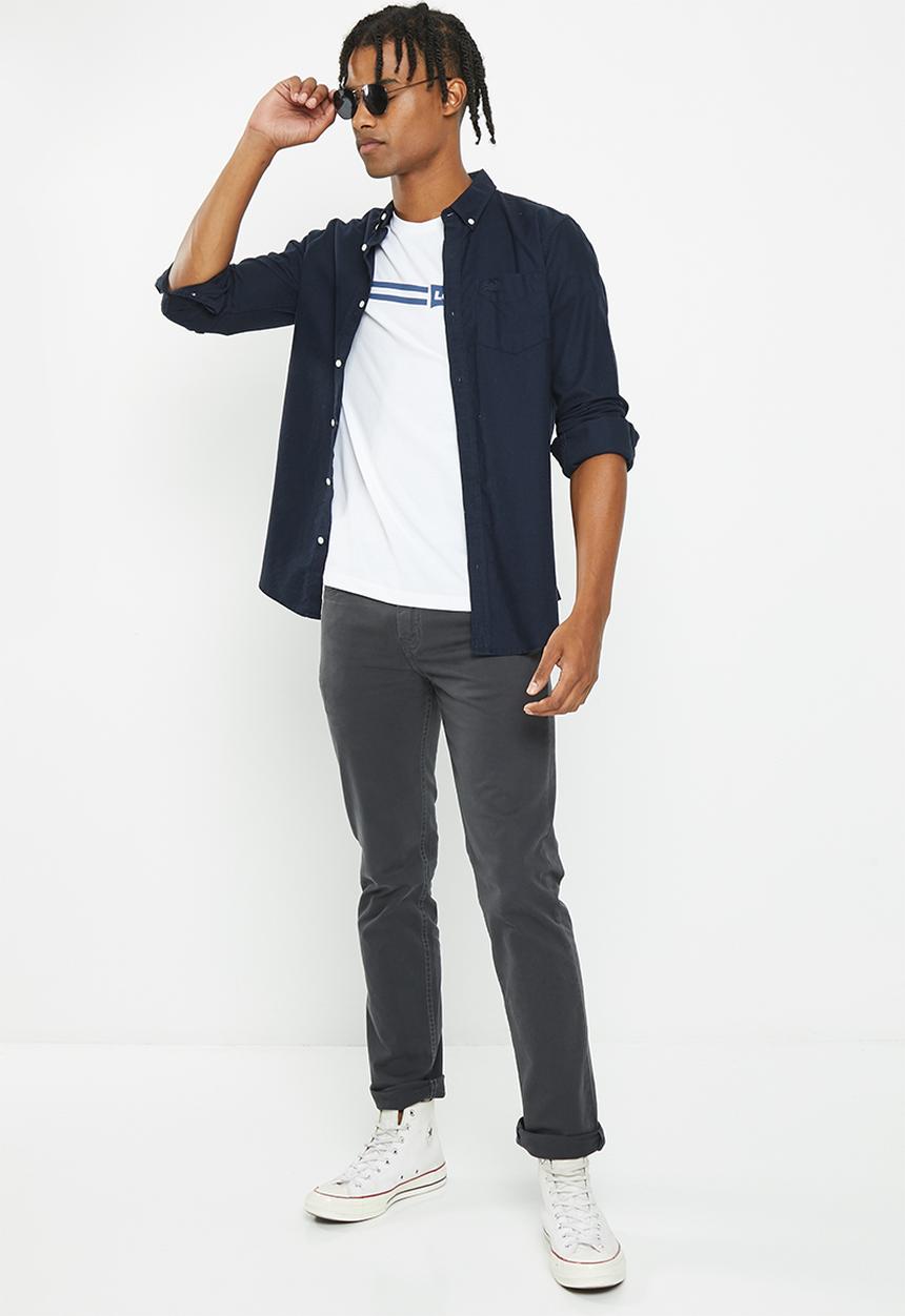 Levi’s® - Graphic crewneck tee chest stripe bw - white