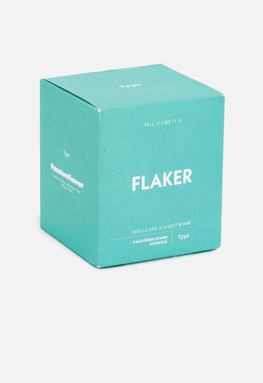 Typo - Tell it like it is candle - teal flaker