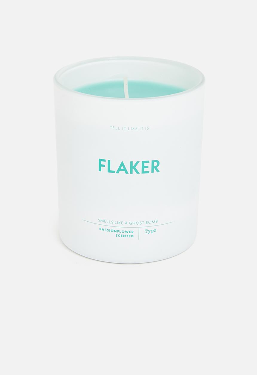 Typo - Tell it like it is candle - teal flaker